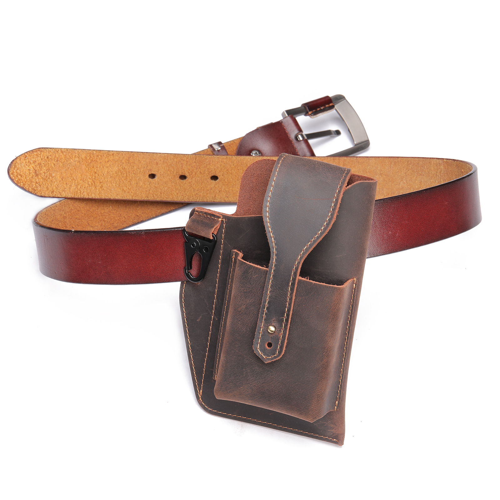 Crazy Horse Leather Phone Hols - Edc Carry Bag For Men review and price